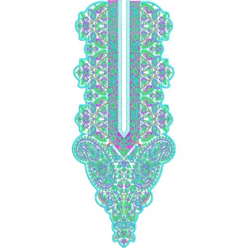 Neck Flower Embroidery Design