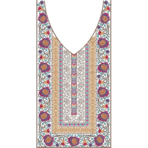 Beautiful Neck Embroidery Design