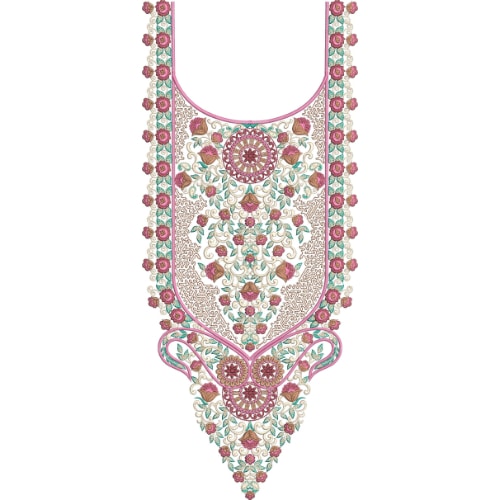Unique Neck Embroidery Design