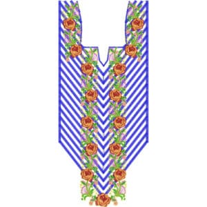 Neck Flower Embroidery Design