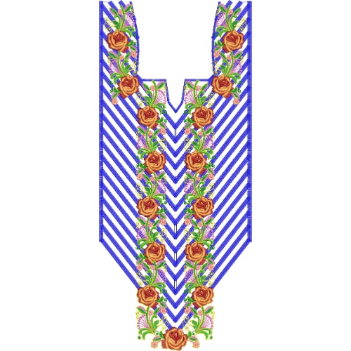 Neck Flower Embroidery Design
