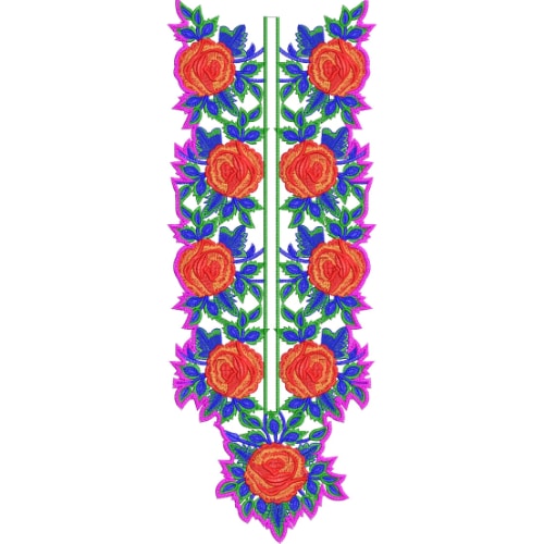Unique Neck Embroidery Design