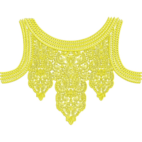 Neck Flower Embroidery Design