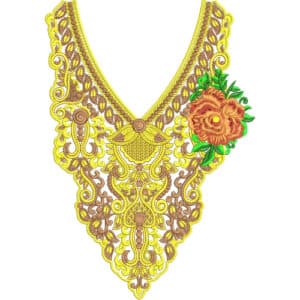 Unique Neck Embroidery Design