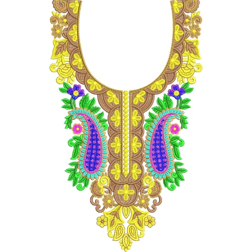 Neckline Embroidery Design