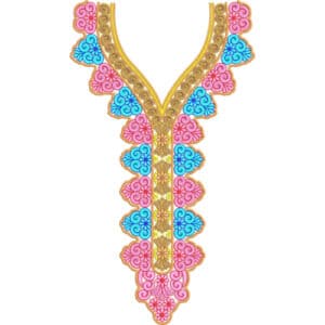 Neckline Embroidery Design