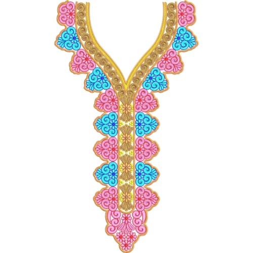 Neckline Embroidery Design