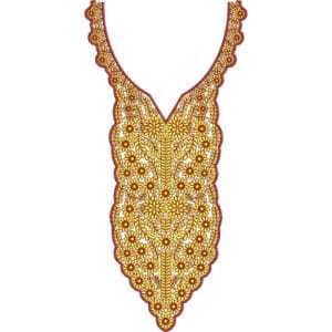 Unique Neck Embroidery Design
