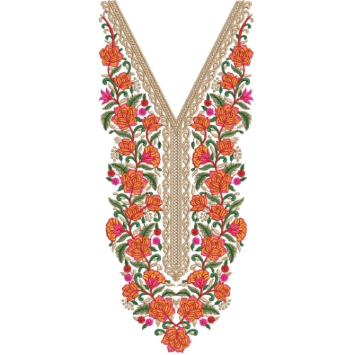 Neck Gala Embroidery Design