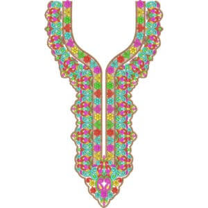 Neck Flower Embroidery Design