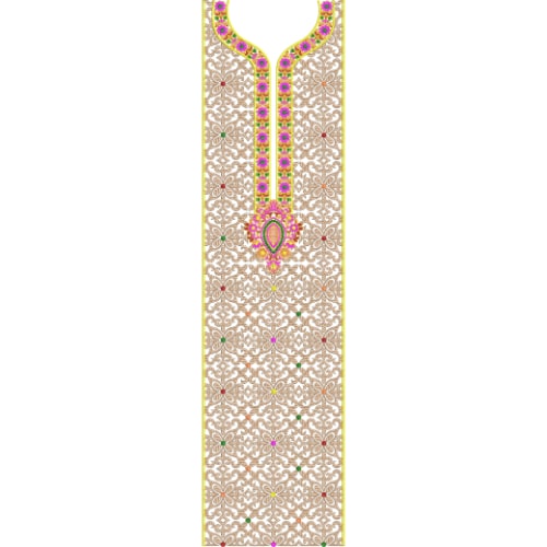 Unique Neck Embroidery Design
