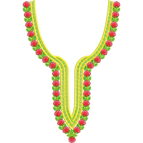 Unique Neck Embroidery Design