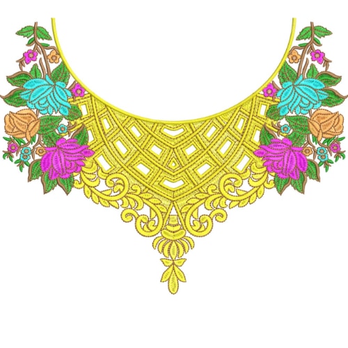 Simple Neck Embroidery Design