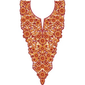 Neck Flower Embroidery Design