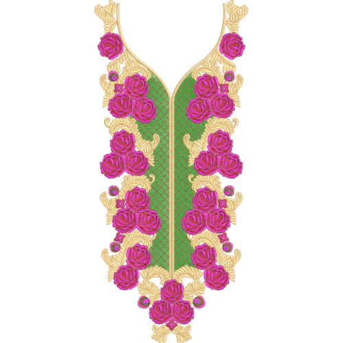 Unique Neck Embroidery Design