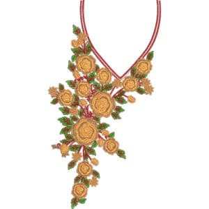 Neck Flower Embroidery Design
