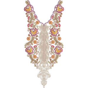 Neck Flower Embroidery Design