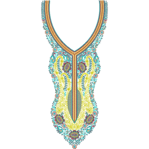 Unique Neck Embroidery Design