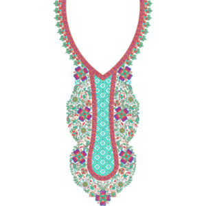 Neck Flower Embroidery Design
