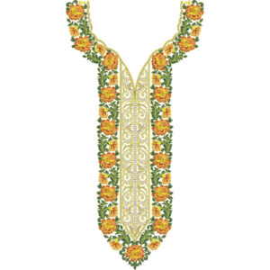 Unique Neck Embroidery Design