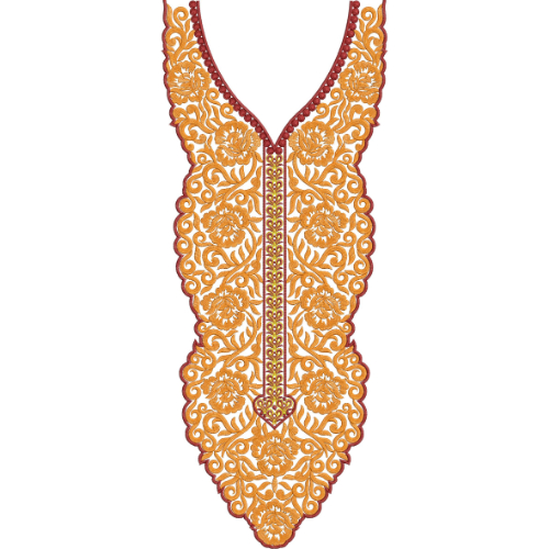 Neck Flower Embroidery Design