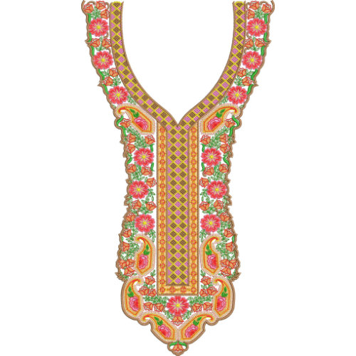 Beautiful Neck Embroidery Design