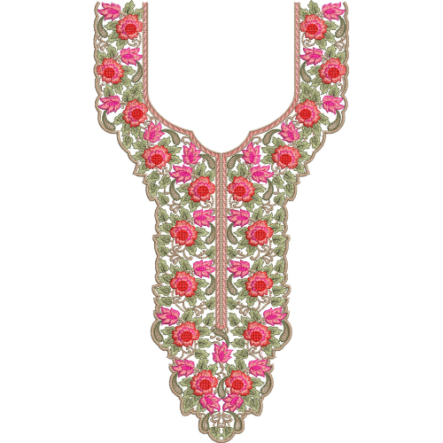 Neckline Embroidery Design