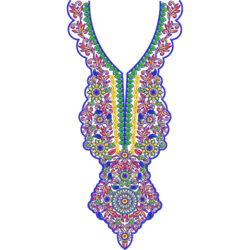 Unique Neck Embroidery Design