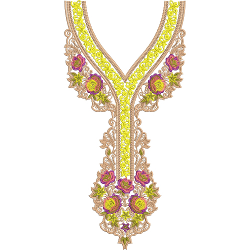 Neck Gala Embroidery Design