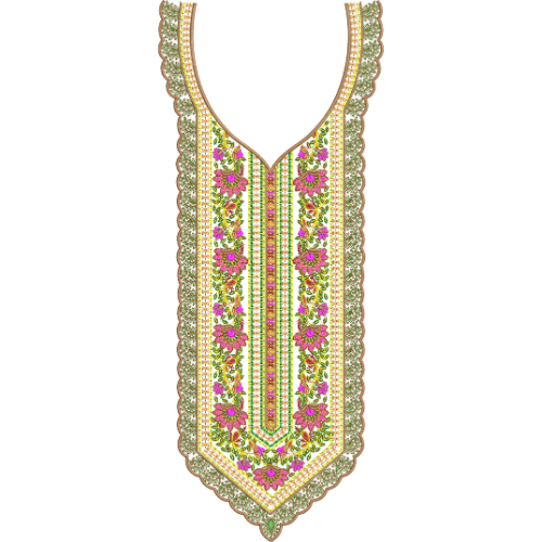 Neckline Embroidery Design