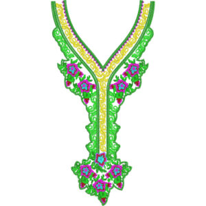 Neck Flower Embroidery Design