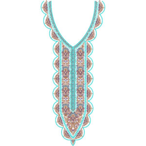 Neck Flower Embroidery Design