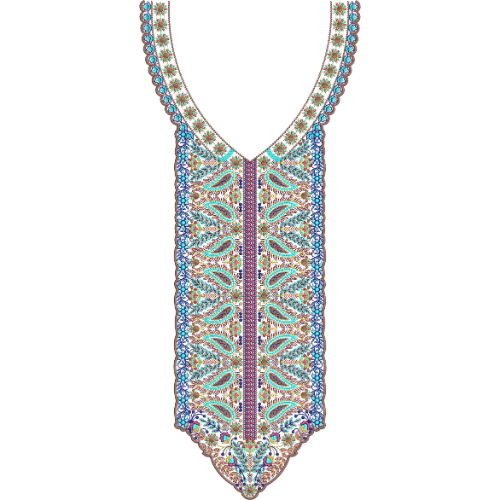 Neckline Embroidery Design