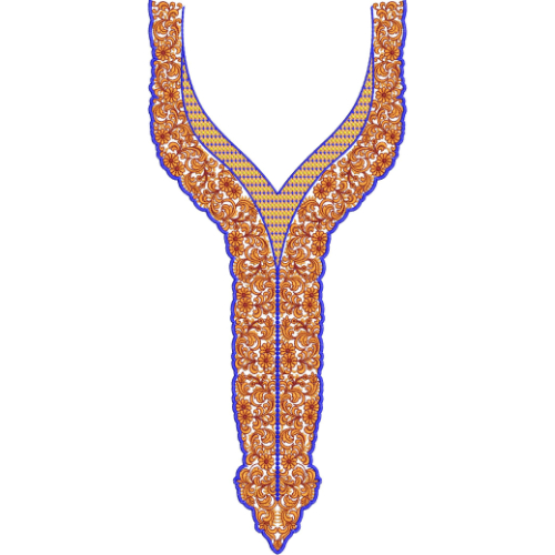 Neck Flower Embroidery Design