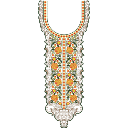 Unique Neck Embroidery Design