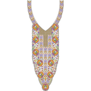 Neck Flower Embroidery Design