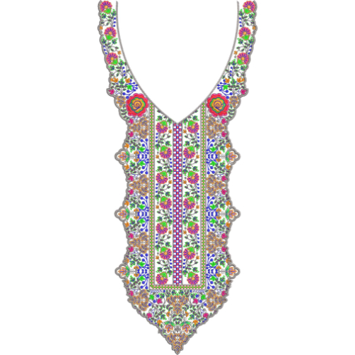 Neck Kurta Embroidery Design