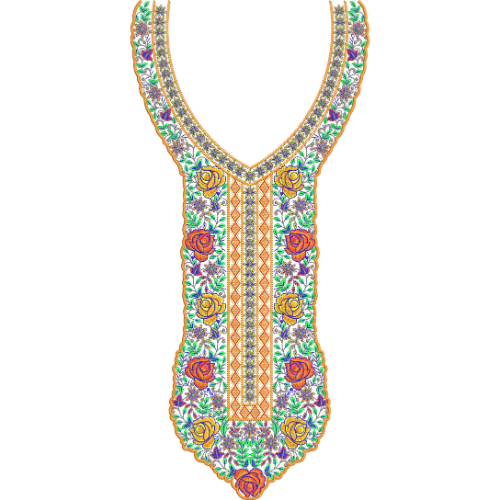 Beautiful Neck Embroidery Design