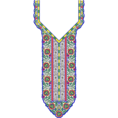 Unique Neck Embroidery Design