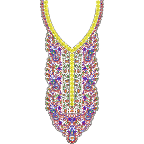 Neckline Embroidery Design