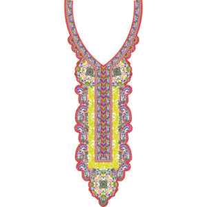 Neck Flower Embroidery Design