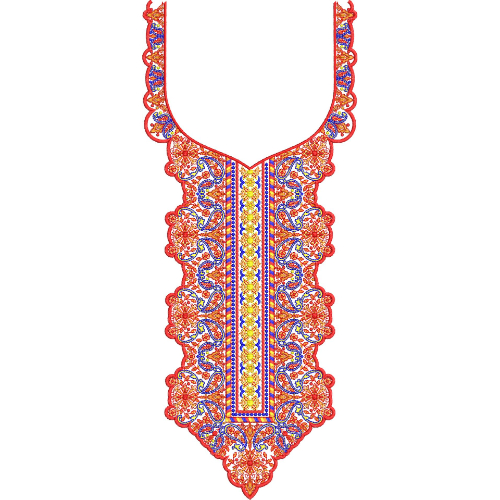 Unique Neck Embroidery Design
