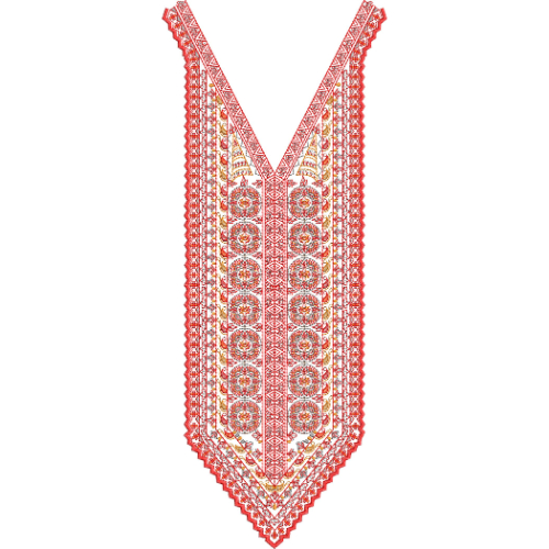 Unique Neck Embroidery Design