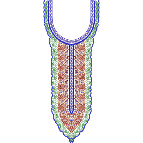 Neck Flower Embroidery Design