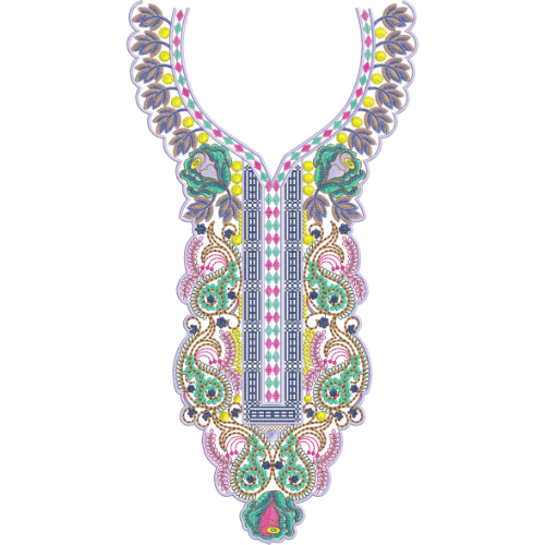 Beautiful Neck Embroidery Design