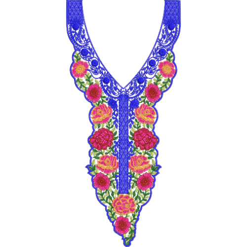 Unique Neck Embroidery Design