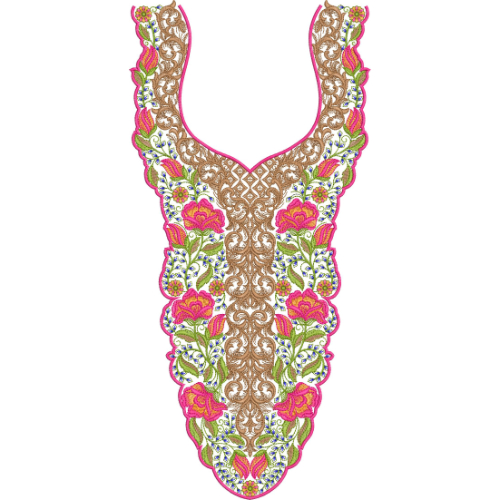 Neckline Embroidery Design