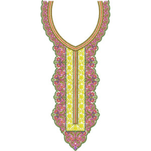 Neck Flower Embroidery Design