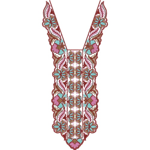 Unique Neck Embroidery Design