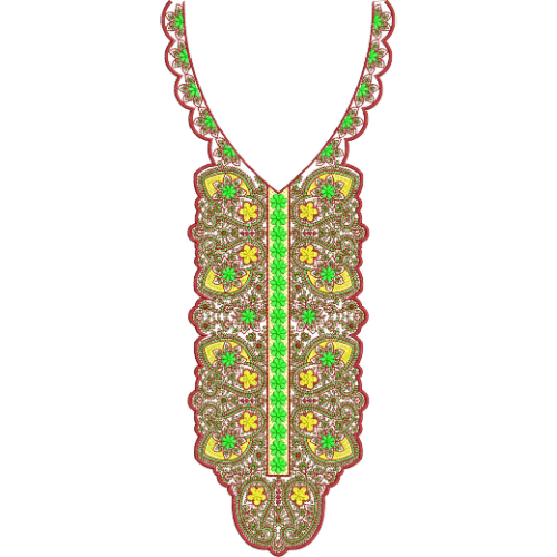 Neckline Embroidery Design